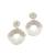 Handmade white half moon pearl earrings