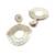 Handmade white half moon pearl earrings