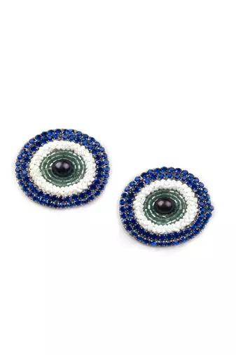 Handmade evil eye studs