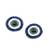 Handmade evil eye studs
