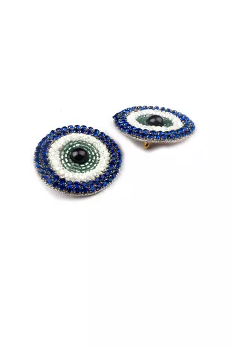 Handmade evil eye studs