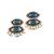 Handmade evil eye pearl drop earrings