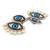 Handmade evil eye pearl drop earrings
