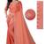 Orange Ethnic Motifs Beads Embellished Tissue silk blend Saree
