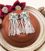 Buy Handmade star pearl drop earrings