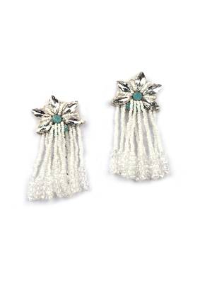 Handmade star pearl drop earrings 2