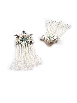 Handmade star pearl drop earrings 3
