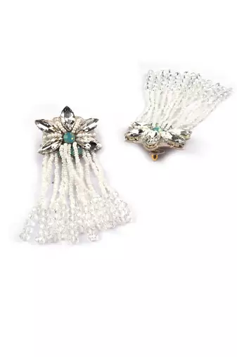 Handmade star pearl drop earrings