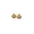 Gold plated white peacock earrings