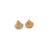 Gold plated white peacock earrings