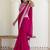 Hot Pink Rangoli Silk Cording Embroidered & 3 MM +7 MM Double Sequins Bridal Saree