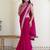 Hot Pink Rangoli Silk Cording Embroidered & 3 MM +7 MM Double Sequins Bridal Saree