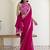 Hot Pink Rangoli Silk Cording Embroidered & 3 MM +7 MM Double Sequins Bridal Saree