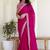Hot Pink Rangoli Silk Cording Embroidered & 3 MM +7 MM Double Sequins Bridal Saree