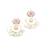 Handmade lavender flower pearl earrings