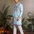 Sky blue viscose silk thead with sequins embroidered work wedding function navratri festival party wear straight kurta