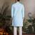 Sky blue viscose silk thead with sequins embroidered work wedding function navratri festival party wear straight kurta