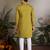 Fluorrescent green viscose silk thead & sequins embroidered work navratri festival function  party wear straight kurta
