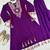 Purple Color Rayon Embroidered Kurta Plazo Set