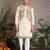 Beige viscose silk thead with sequins embroidered work wedding function navratri festival party wear straight kurta