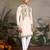 Beige viscose silk thead with sequins embroidered work wedding function navratri festival party wear straight kurta