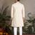 Beige viscose silk thead with sequins embroidered work wedding function navratri festival party wear straight kurta