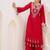 Red Color Rayon Embroidered Kurta Plazo Set