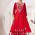 Red Color Rayon Embroidered Kurta Plazo Set