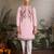 Pink viscose silk thead with sequins embroidered work wedding function navratri festival party wear straight kurta