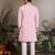 Pink viscose silk thead with sequins embroidered work wedding function navratri festival party wear straight kurta