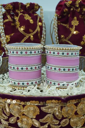 Traditional pink punjabi chuda