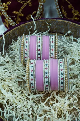 Traditional pink punjabi chuda