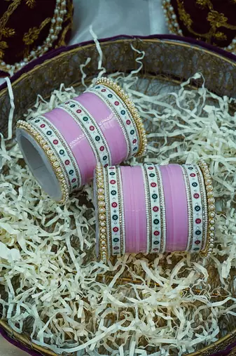 Traditional pink punjabi chuda