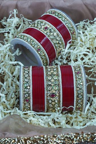 Traditional red punjabi chuda