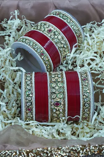 Traditional red punjabi chuda