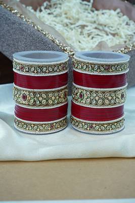 Traditional red punjabi chuda 2