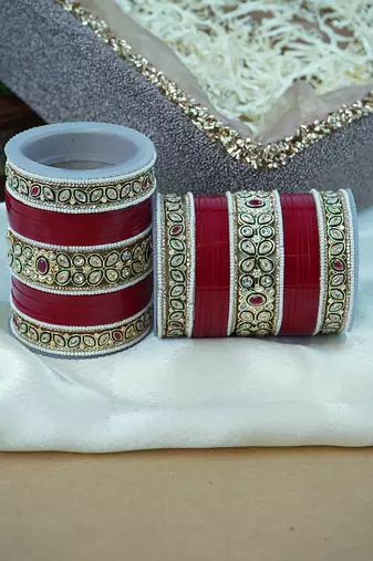 Traditional red punjabi chuda