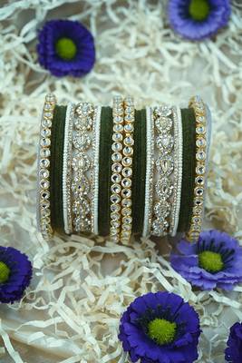 Metal kundan velvet set 1