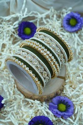 Metal kundan velvet set 2