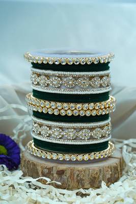 Metal kundan velvet set 2