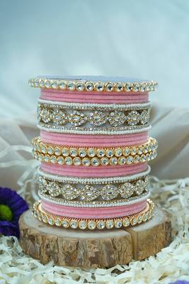 Metal kundan velvet set 3