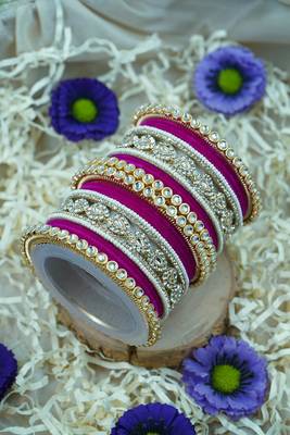 Metal kundan velvet set 1