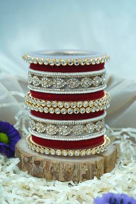 Metal kundan velvet set 1