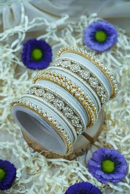 Metal kundan velvet set 1