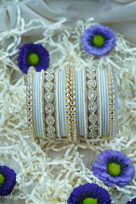 Metal kundan velvet set 3