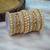 Pearl studded golden metal set