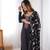 Black Color Thread With Sequence Work Chinon Silk Kurta Set