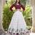 White and Wine Thread and Sequins Embroidered Georgette Indian wedding lehenga dress