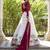 White and Wine Thread and Sequins Embroidered Georgette Indian wedding lehenga dress