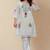 Tiara platinum light white plain cotton kurta sets